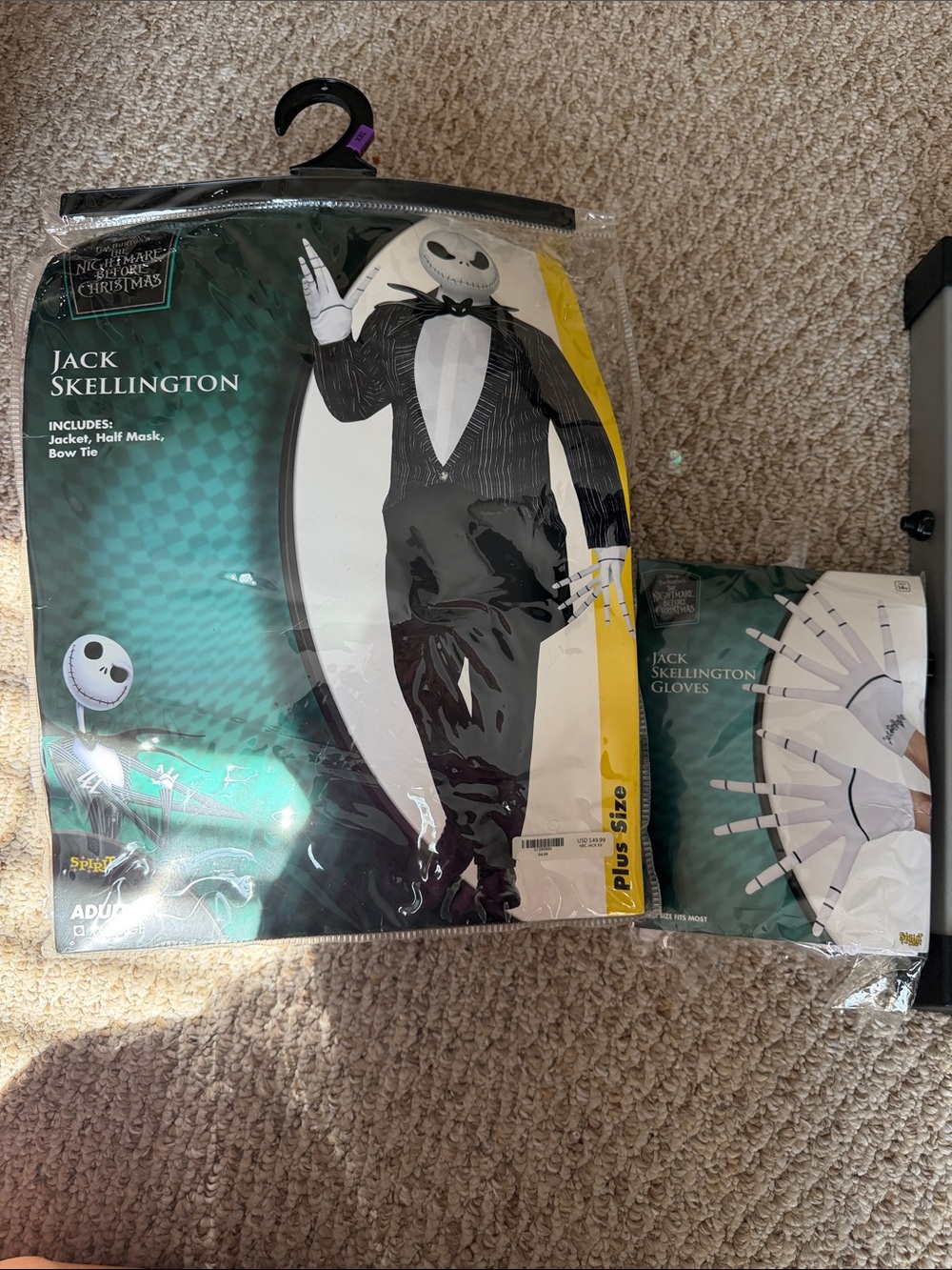Jack Skellington Costume Set - Black & White (Official)